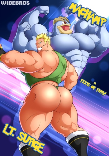 Machamp in fists of fury!  with LT. Surge cover