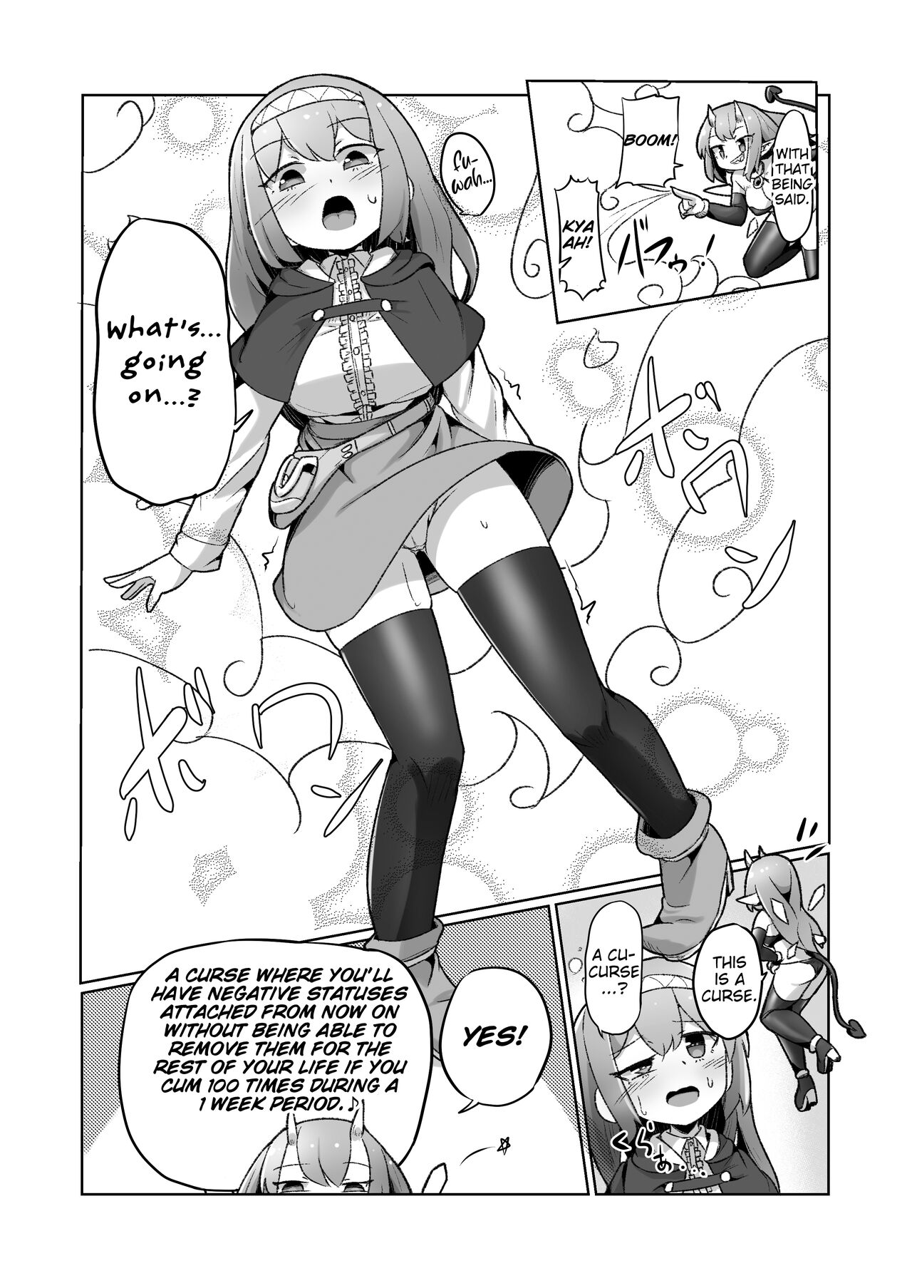 1-sshuukan no Aida 100-kai Zecchou shitara Kore kara Tsuku BaSta ga Isshou Kaijo dekinaku naru Noroi no Ohanashi page 6 full
