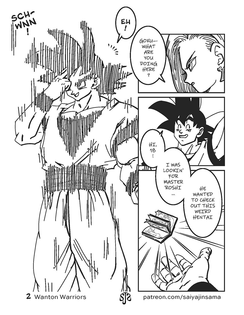 Wanton Warriors #1 - Goku, #18 &amp; Vegeta page 3 full