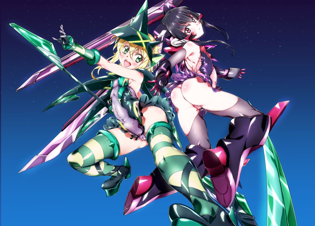 Senki Zesshou Symphogear Kirika Akatsuki+Shirabe Tsukuyomi page 2 full