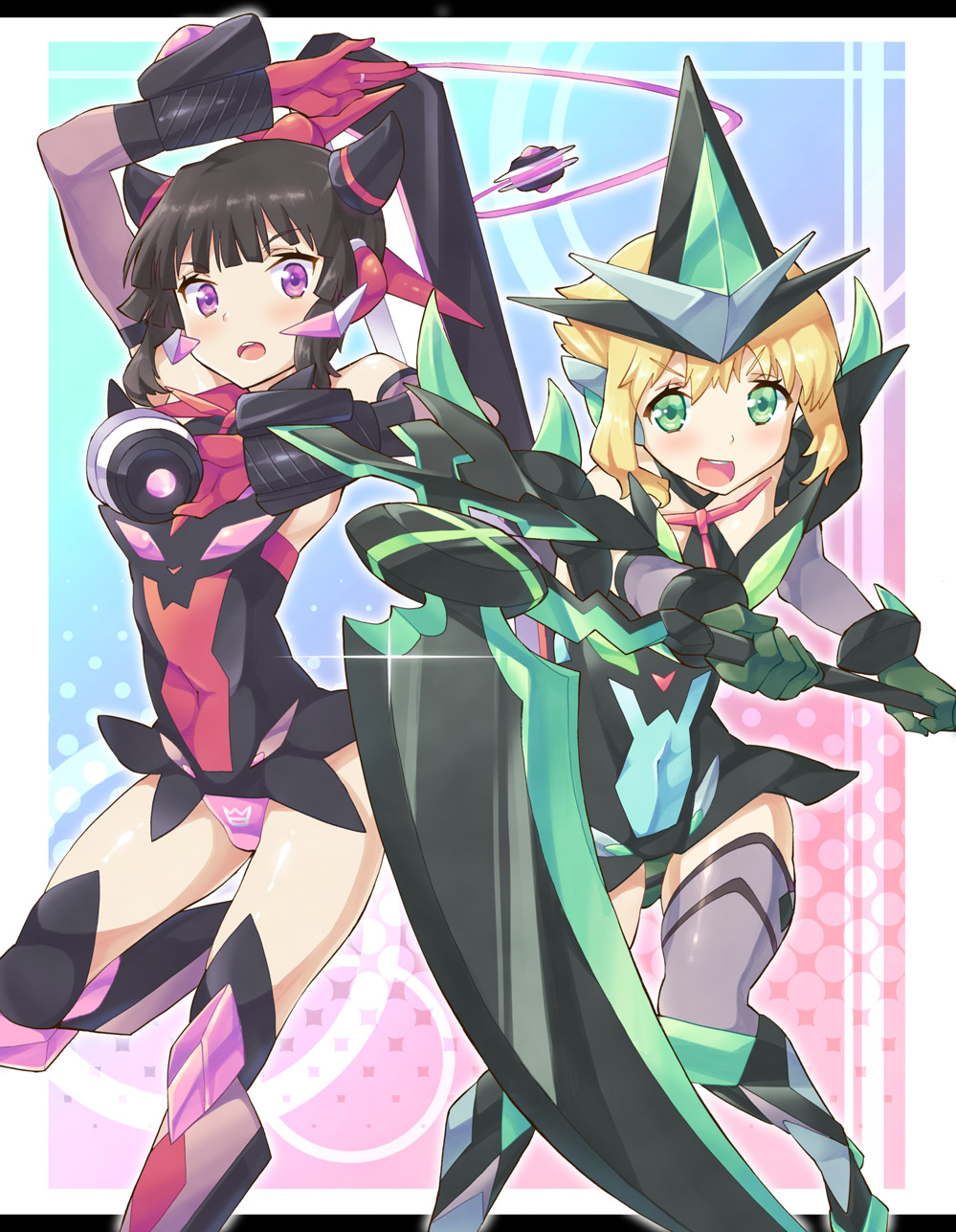 Senki Zesshou Symphogear Kirika Akatsuki+Shirabe Tsukuyomi page 8 full
