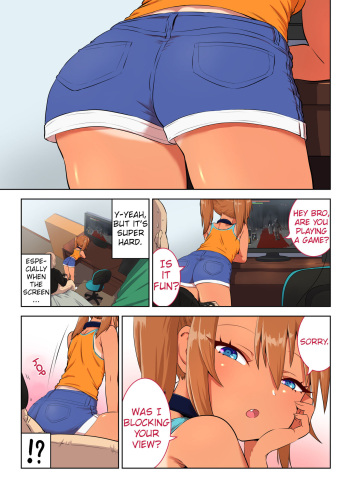 Gēmu shi tetara on'nanoko ga mata no ma ni suwatte kita | When I was playing a game, a girl sat between my crotch cover