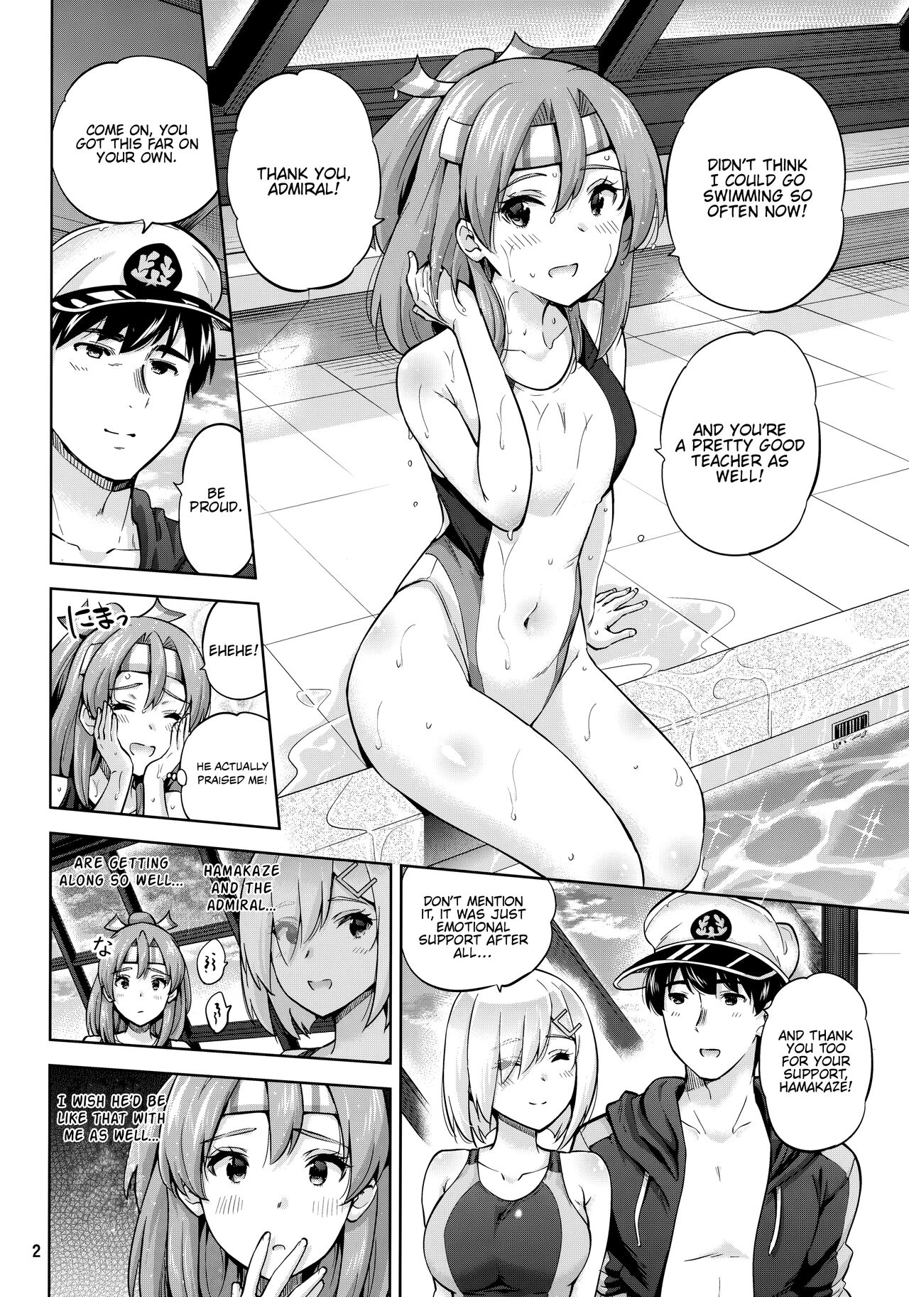 Kyouei Mizugi na Zuihou-chan to Hamakaze-san to. | Zuihou and Hamakaze in Racing Swimsuits. page 4 full