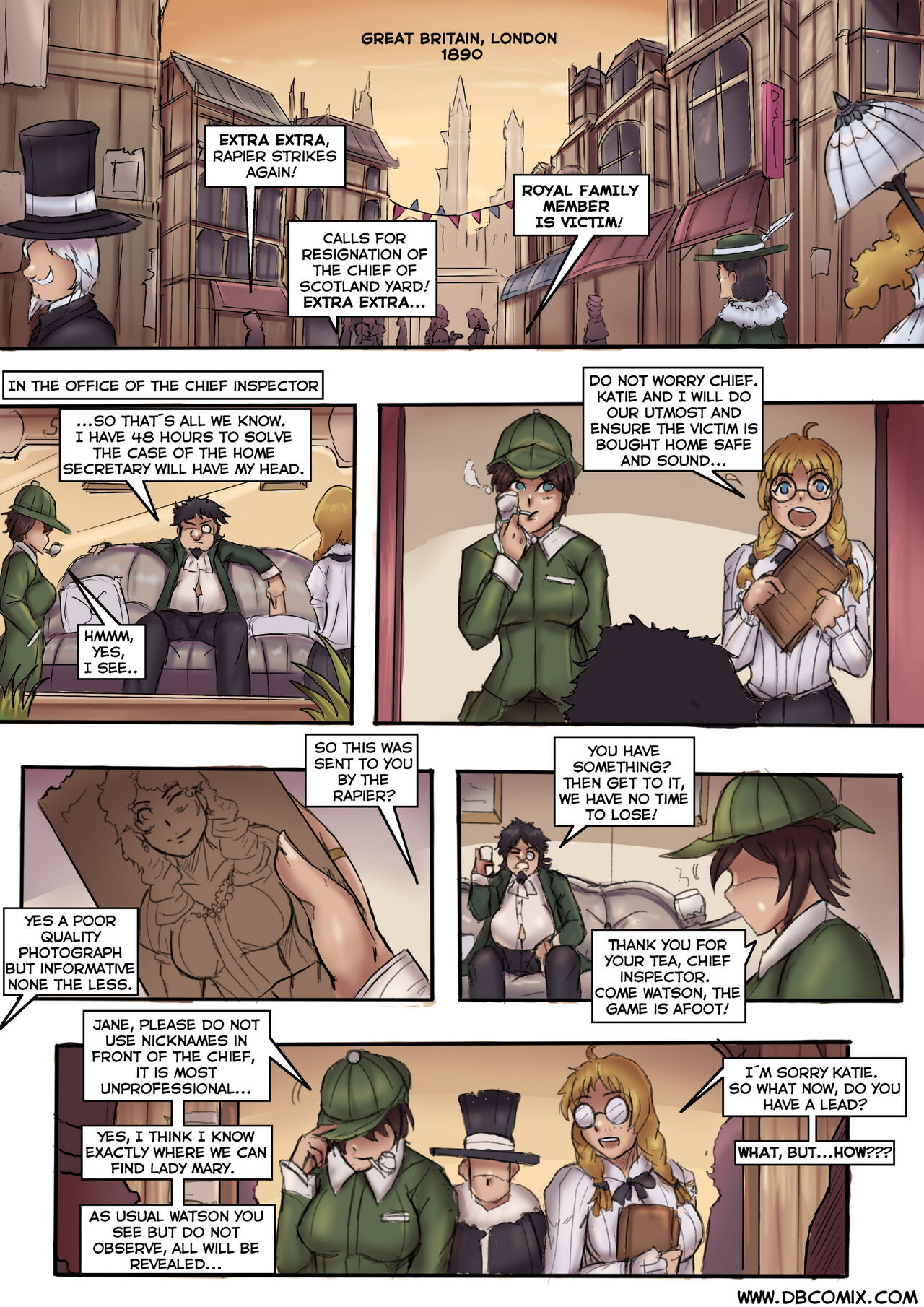 DBComix - Sherlock Holmes 1 - Jackie the Rappier page 2 full