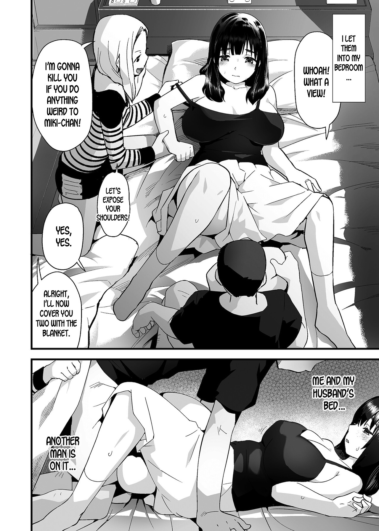 Hitozuma Netori Surprise ~Danna no Me no Mae de Chitsunai Shasei~ page 3 full