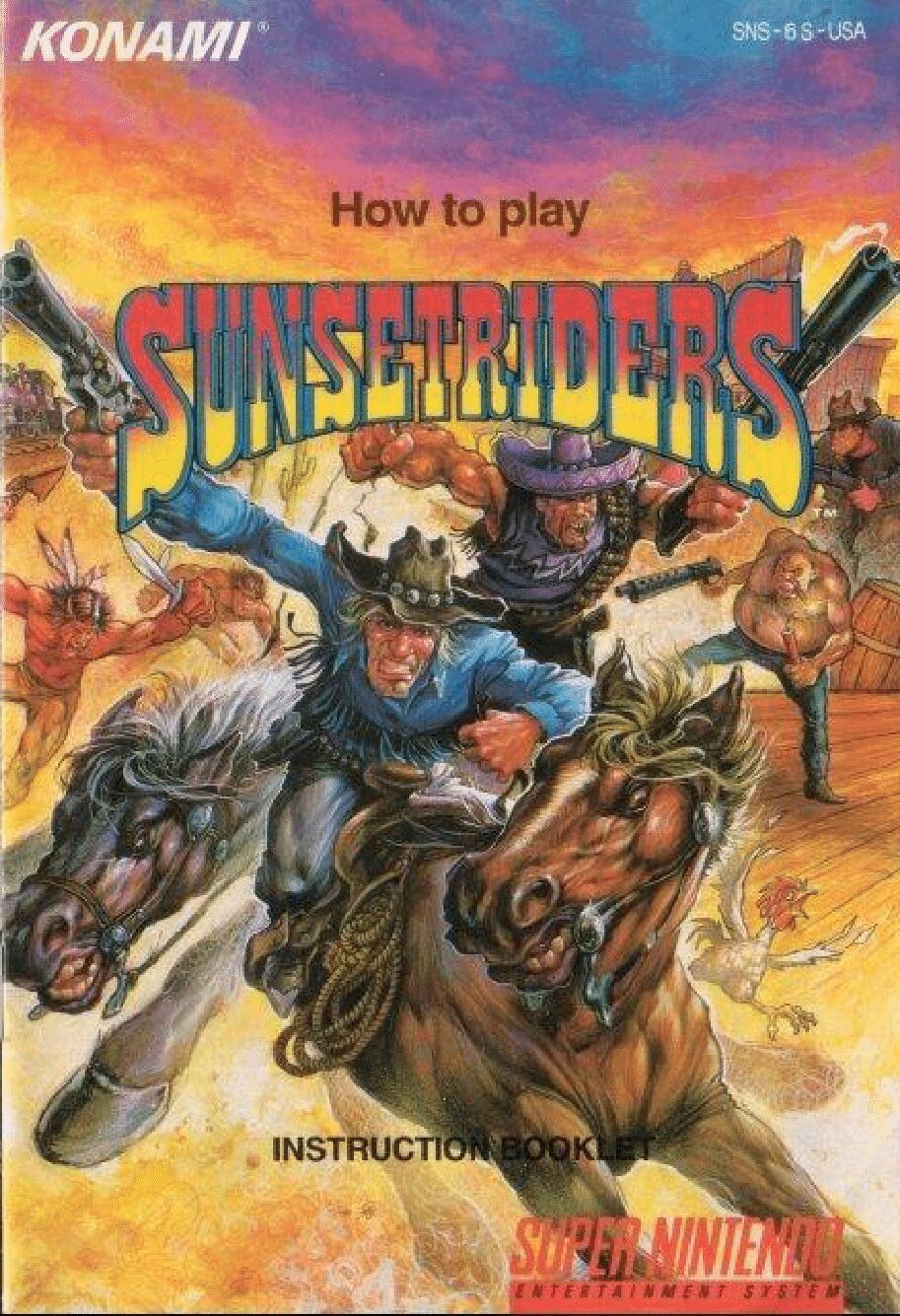 Sunset Riders Manual page 1 full