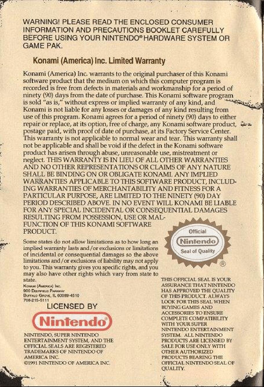 Sunset Riders Manual page 2 full