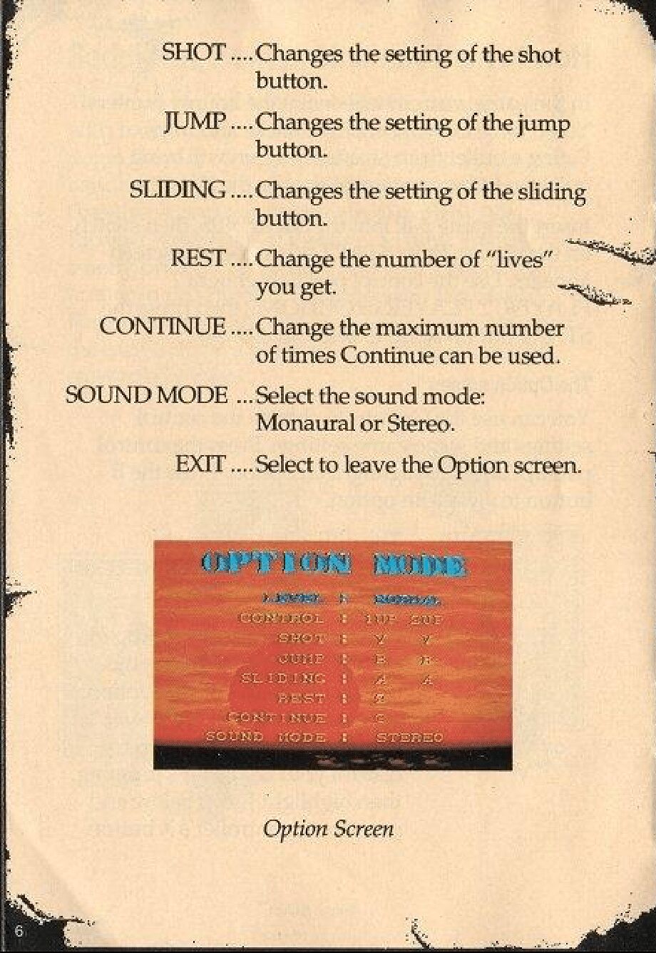 Sunset Riders Manual page 6 full