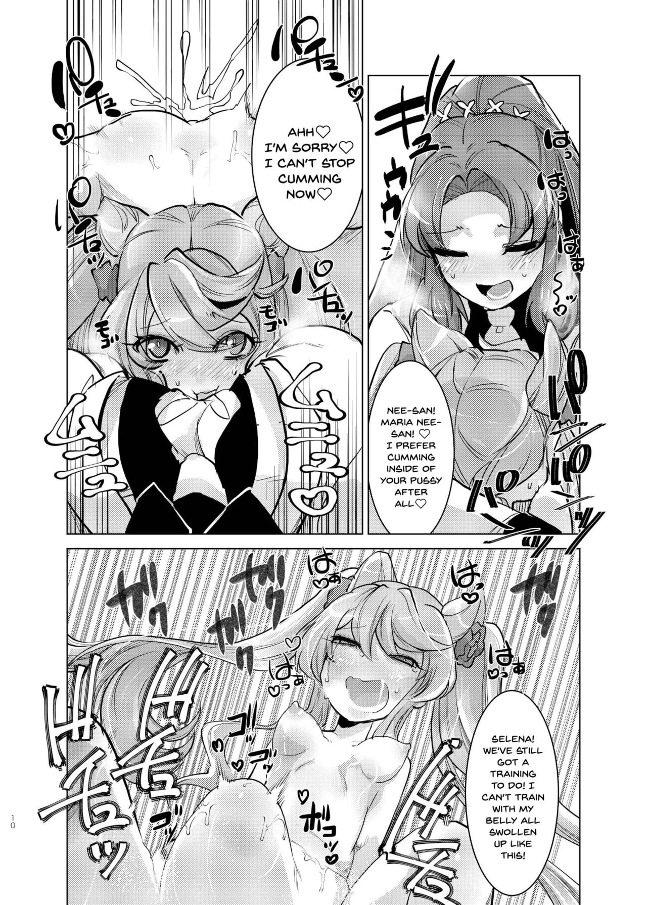 Okkii Serena ga Futanari de Chicchai Maria o Harabote sasechau Shimai Ai | Serena's So Big She Makes Little Maria Look Pregnant When These Two Sisters Make Love page 9 full