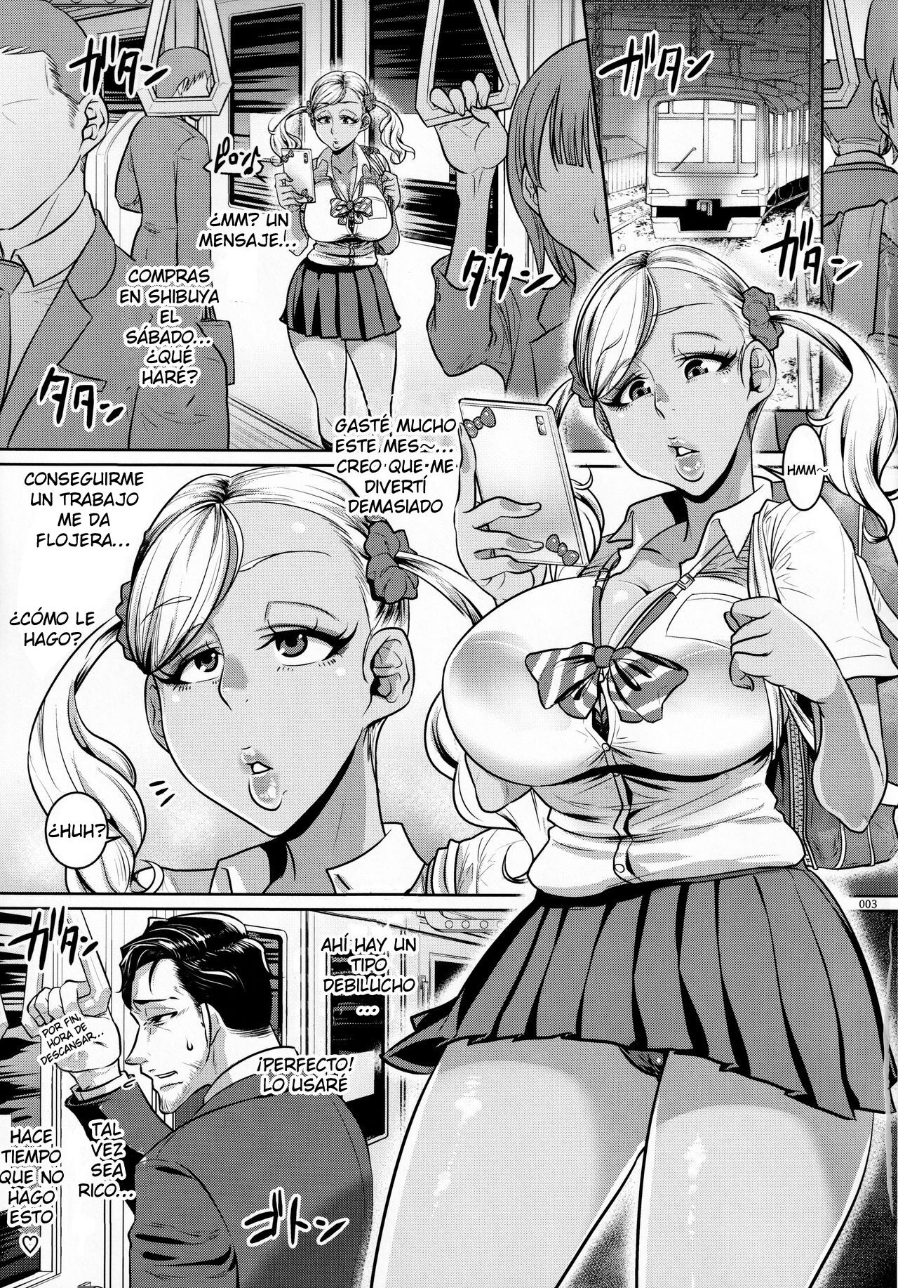 Yonaoshi Oji-san VS Chikan Enzai Kuro Gal JK page 2 full