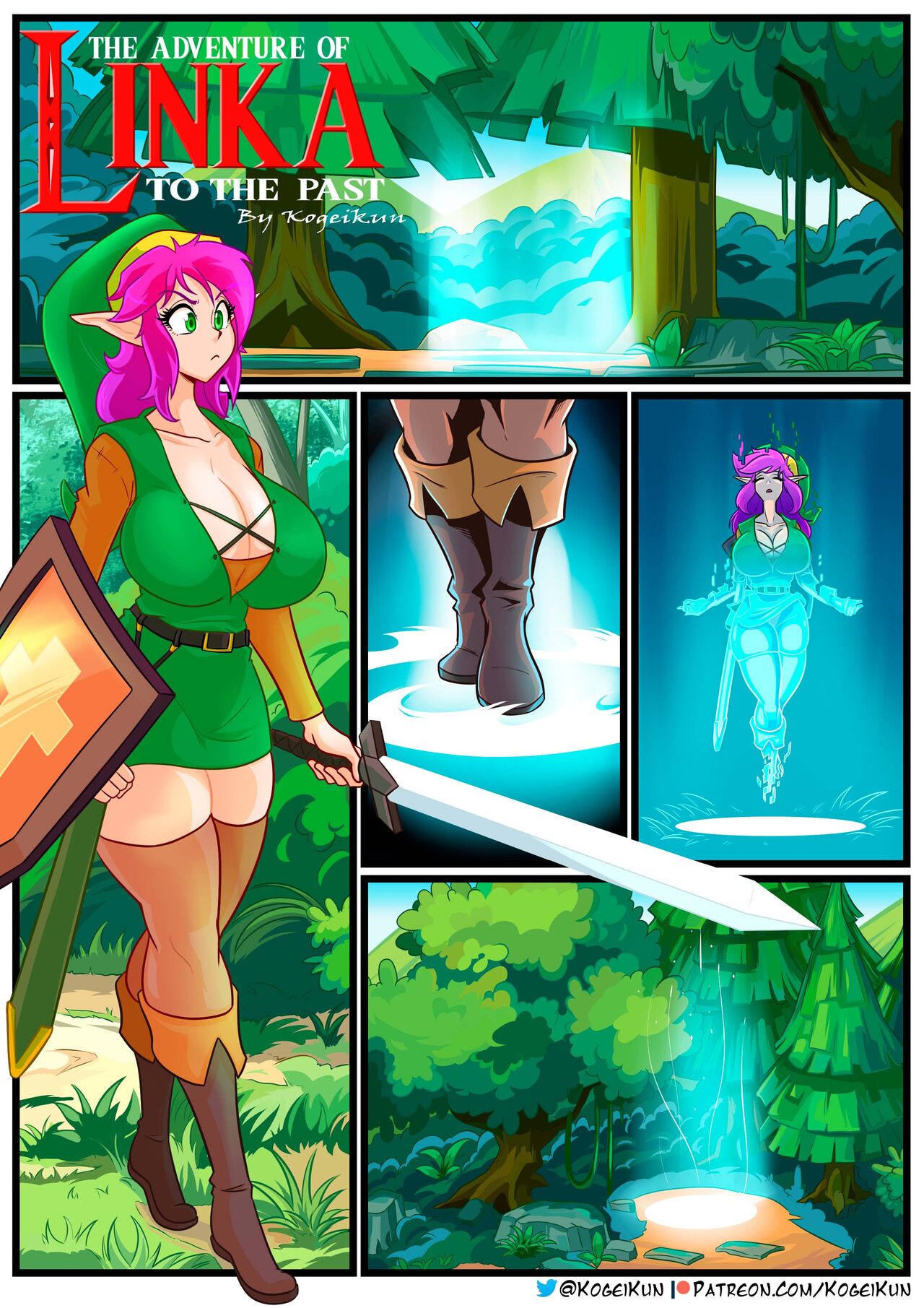 The Adventure of Linka to the Past Short Comic page 1 full