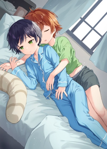So nervous and unable to sleep,lying next to my childhood friend... cover