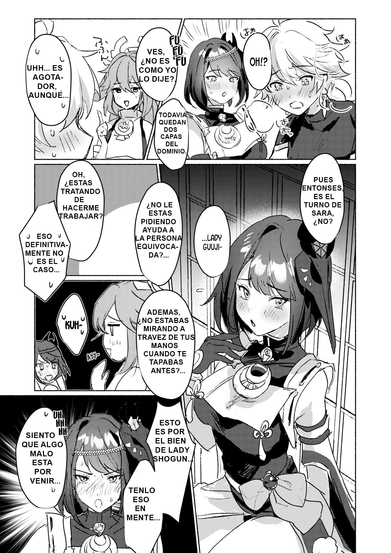 Inazuma Gosanke to Sex Shinai to Derarenai Hikyou - Inazuma Triumvirates and the F**k or Die Domain page 8 full