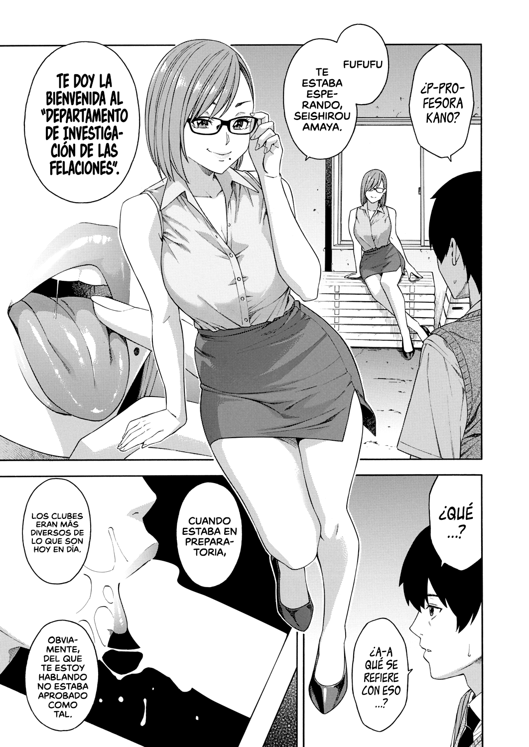 Fellatio Kenkyuubu | Departamento de Investigación de las Felaciones Ch. 1-4 page 7 full