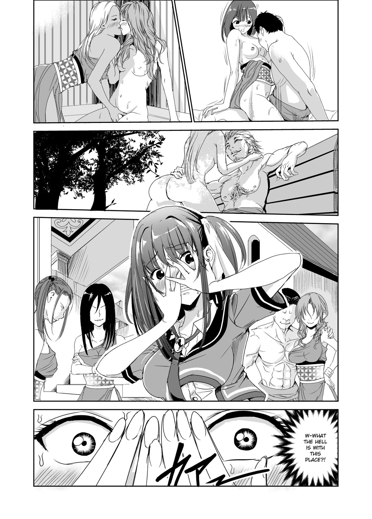 Tsuyagari Mura 2 - Kareshi wo Mamoru Tame Hikyou no Mura de Kyousei Gohoushi &amp; NTR Sex - page 7 full