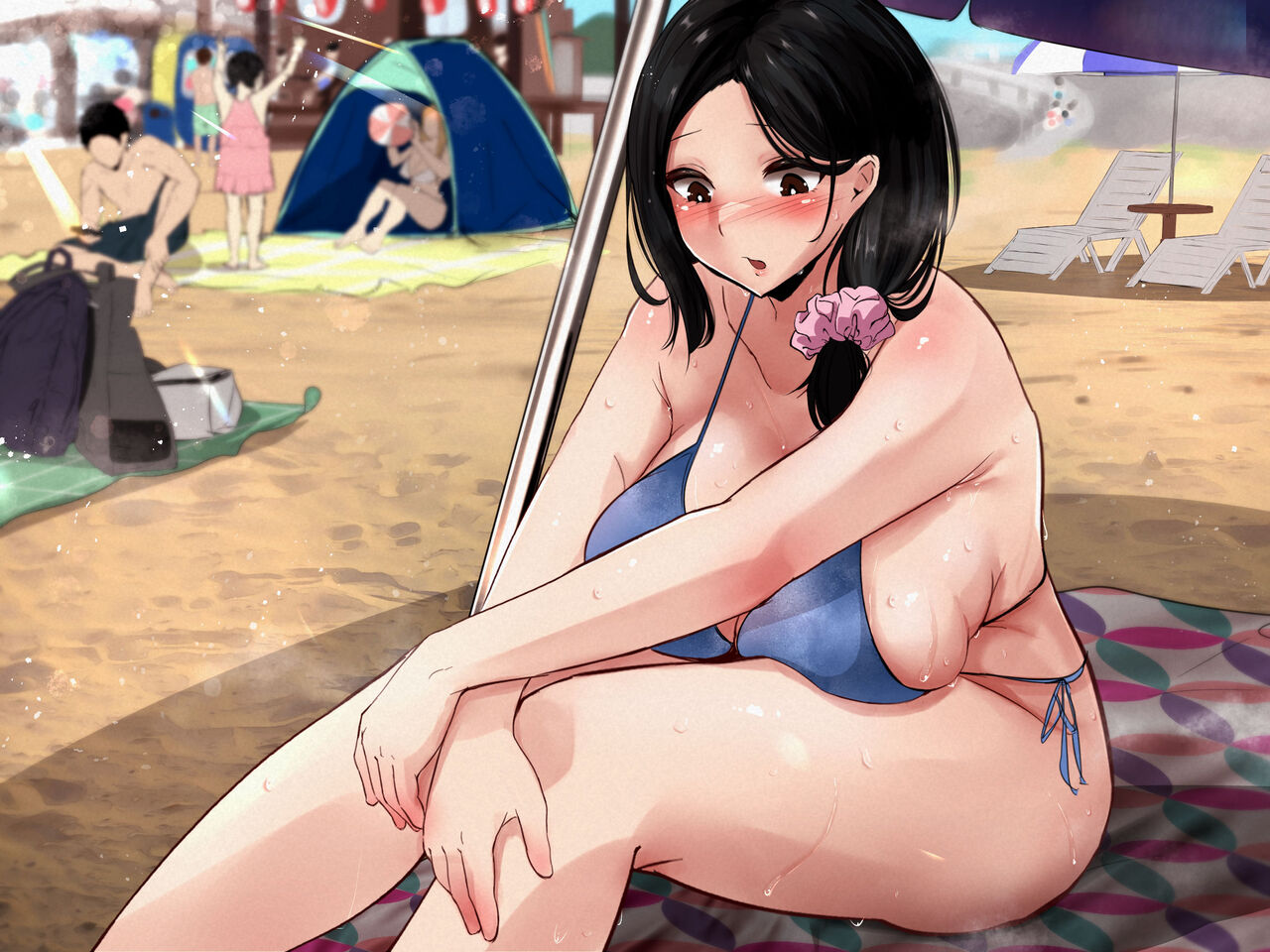 Kyonyuu Hitozuma ga Danna Igai no Dekachin ni Dohamari Shita Hi page 6 full