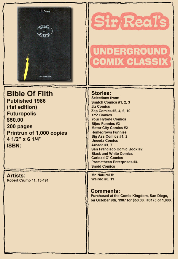 Bible of Filth complete page 1 full