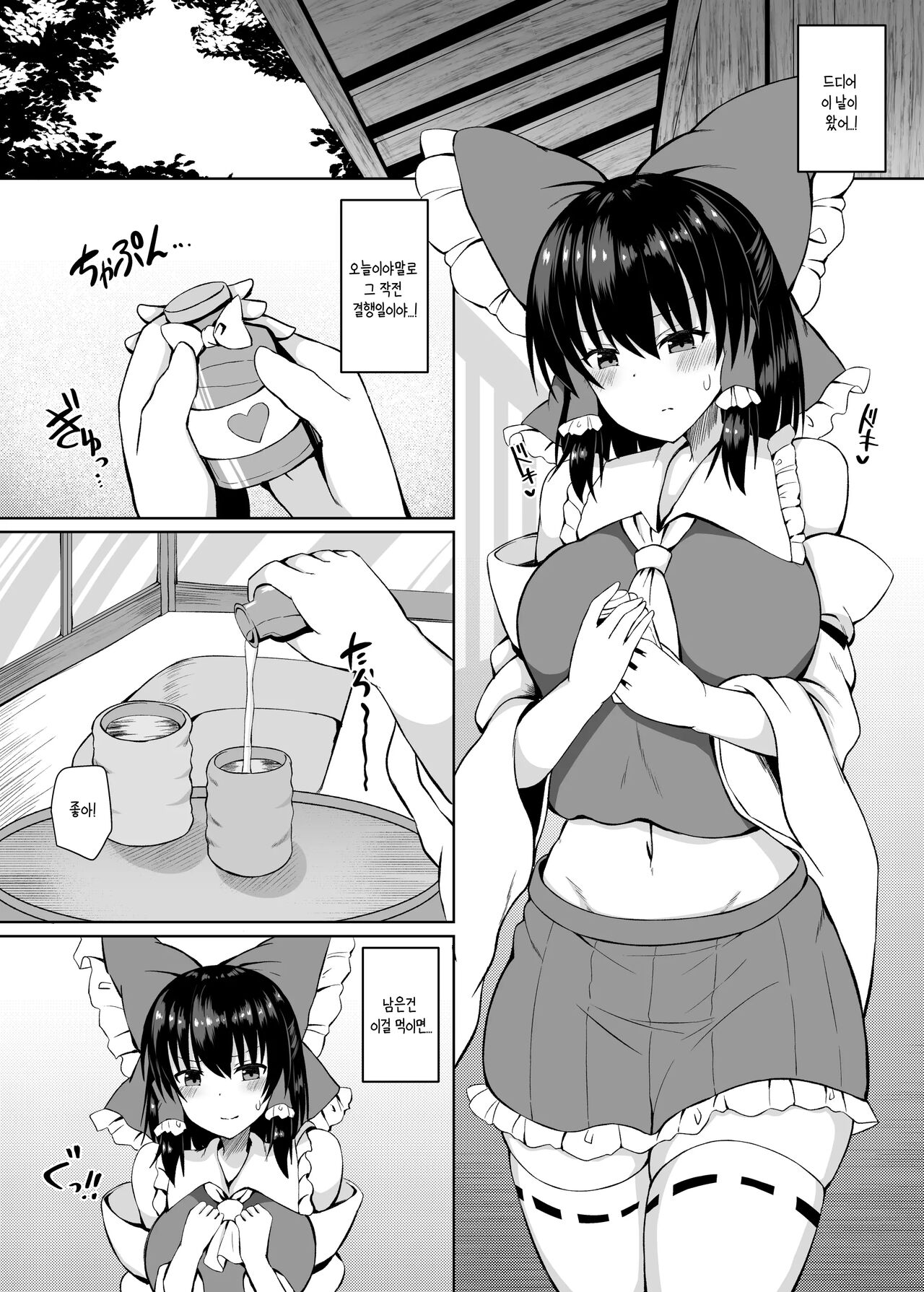 H ga Shitai Reimu-san ni Biyaku o Morareru Hanashi | 야한게 하고싶은 레이무씨에게 미약을 먹인 이야기 page 3 full