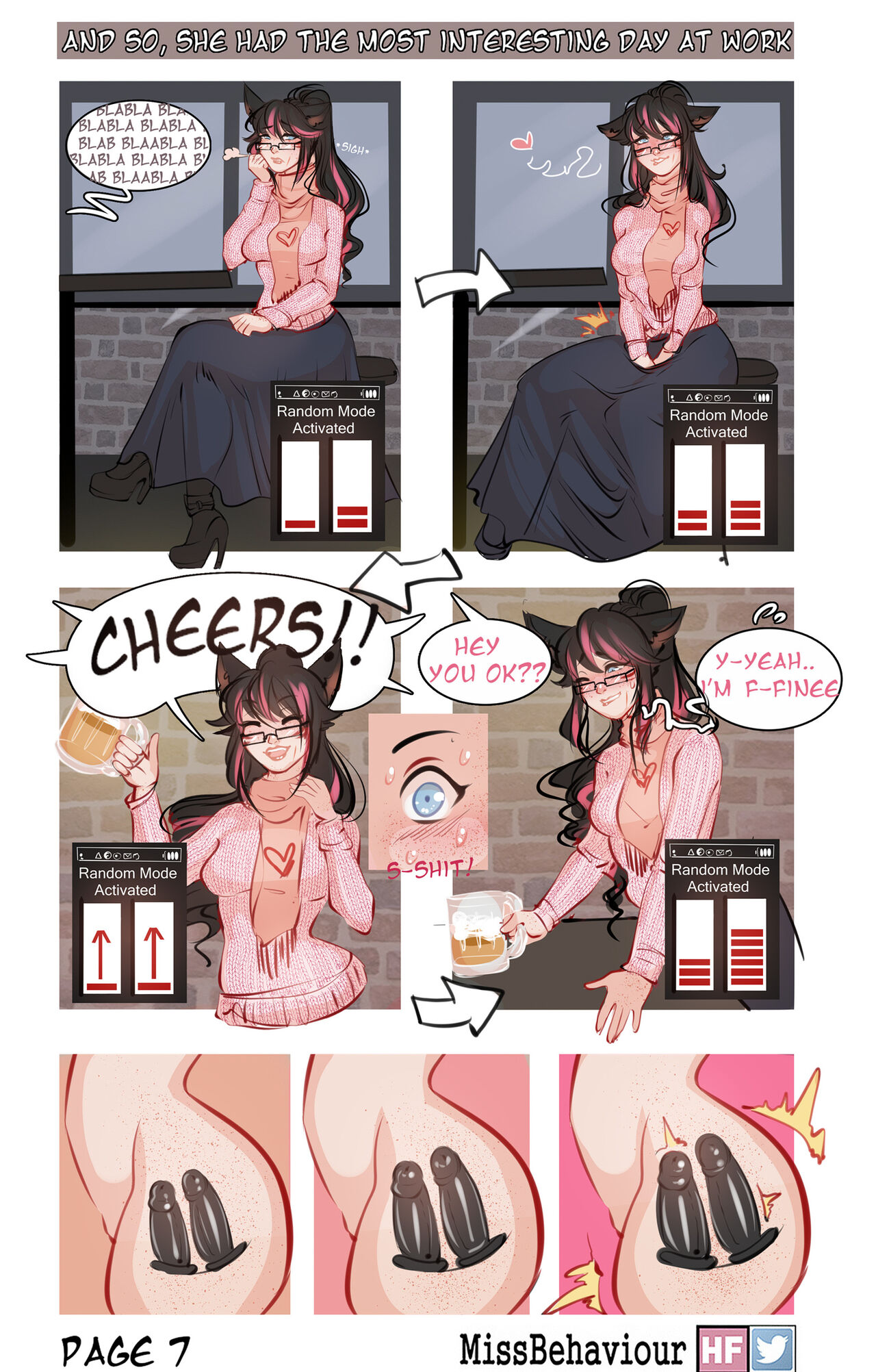 Fuckaholic - MissBehaviour Comic Commission page 7 full