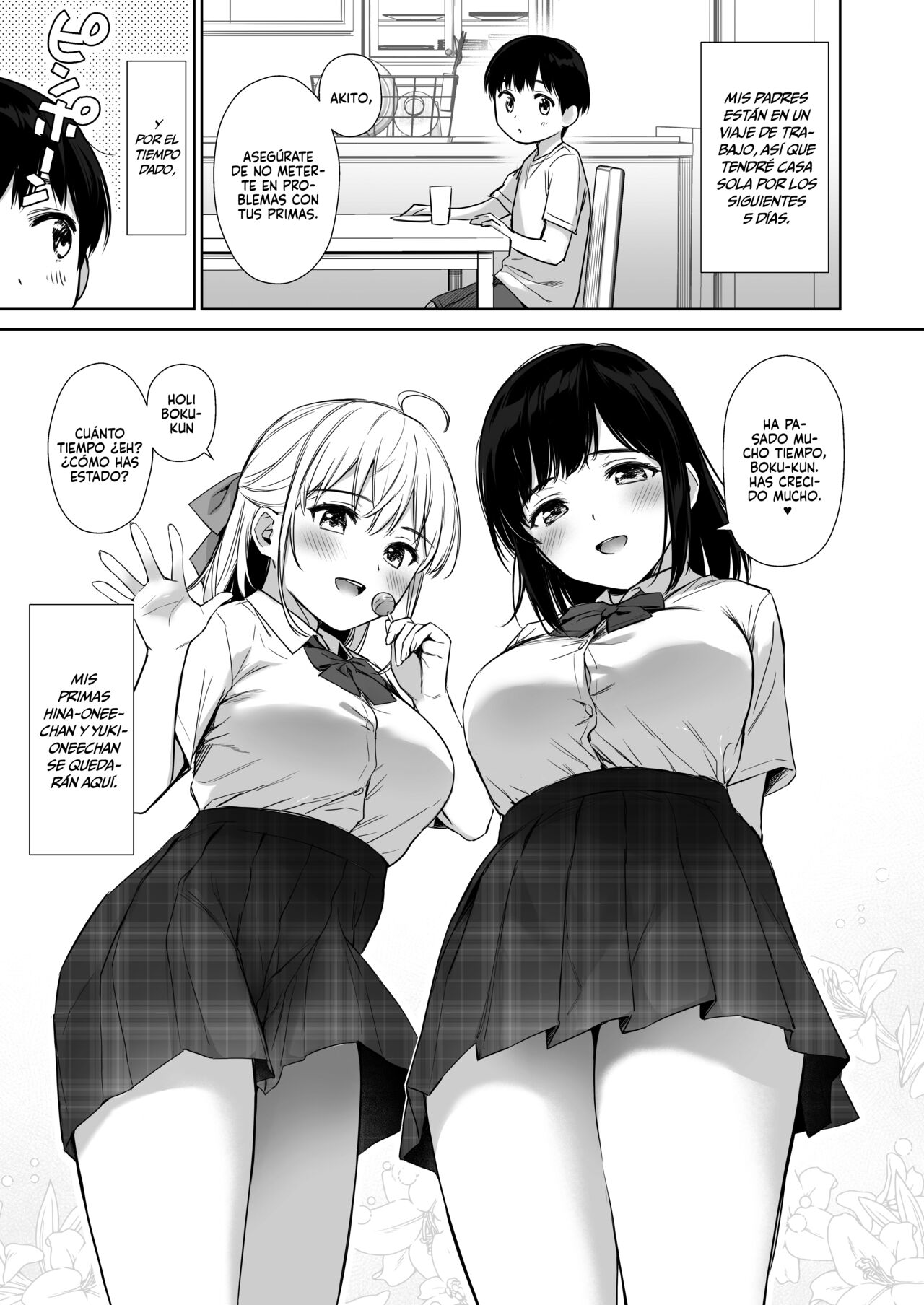 Naisho no Hajimete ~Suunenburi ni Atta Shinseki no Bijin JK Shimai ni Ecchi no Tehodoki Sarechaimasu~ | Nuestra Secreta Primera Vez page 4 full