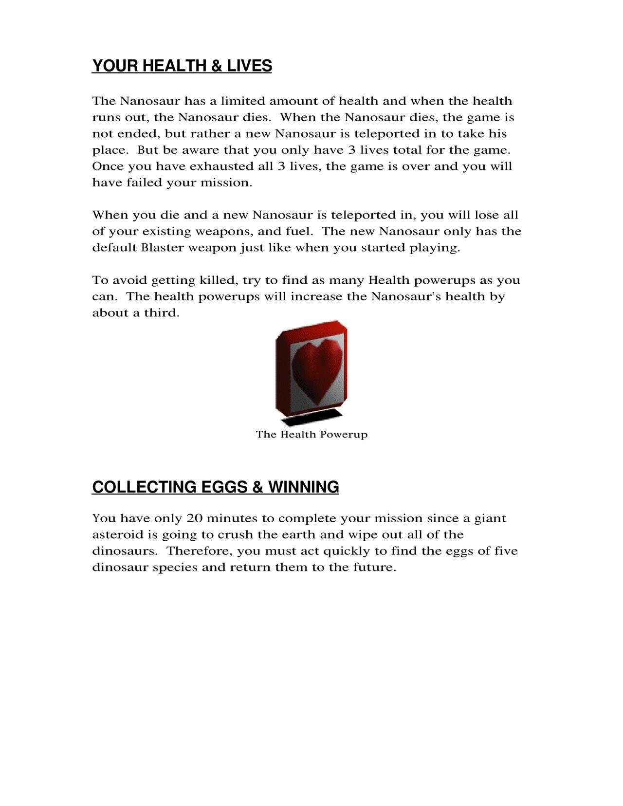 Nanosaur Manual page 7 full