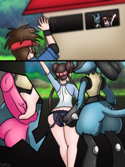 Rosa and Lucario