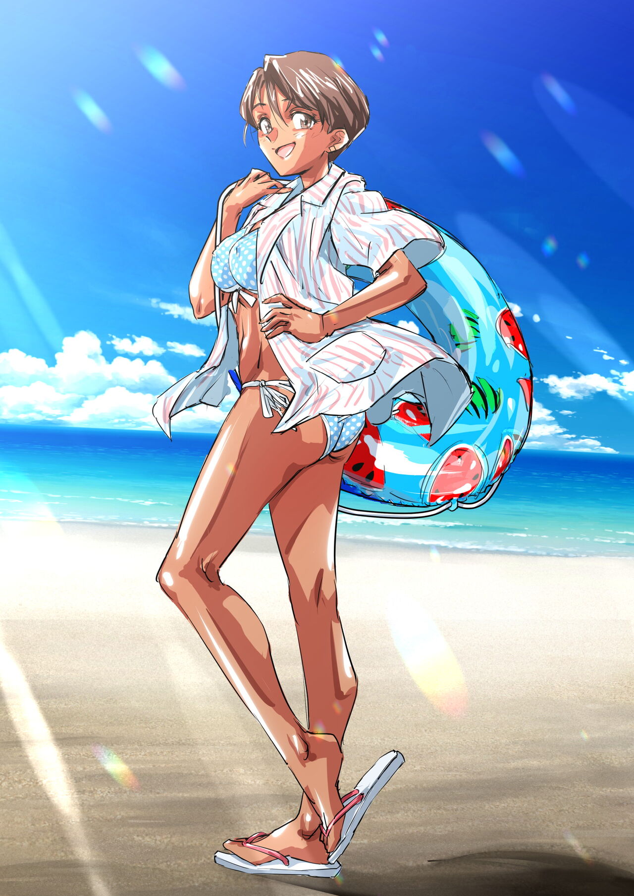 Mizuki to Beach SEX "Compact-ban" page 7 full