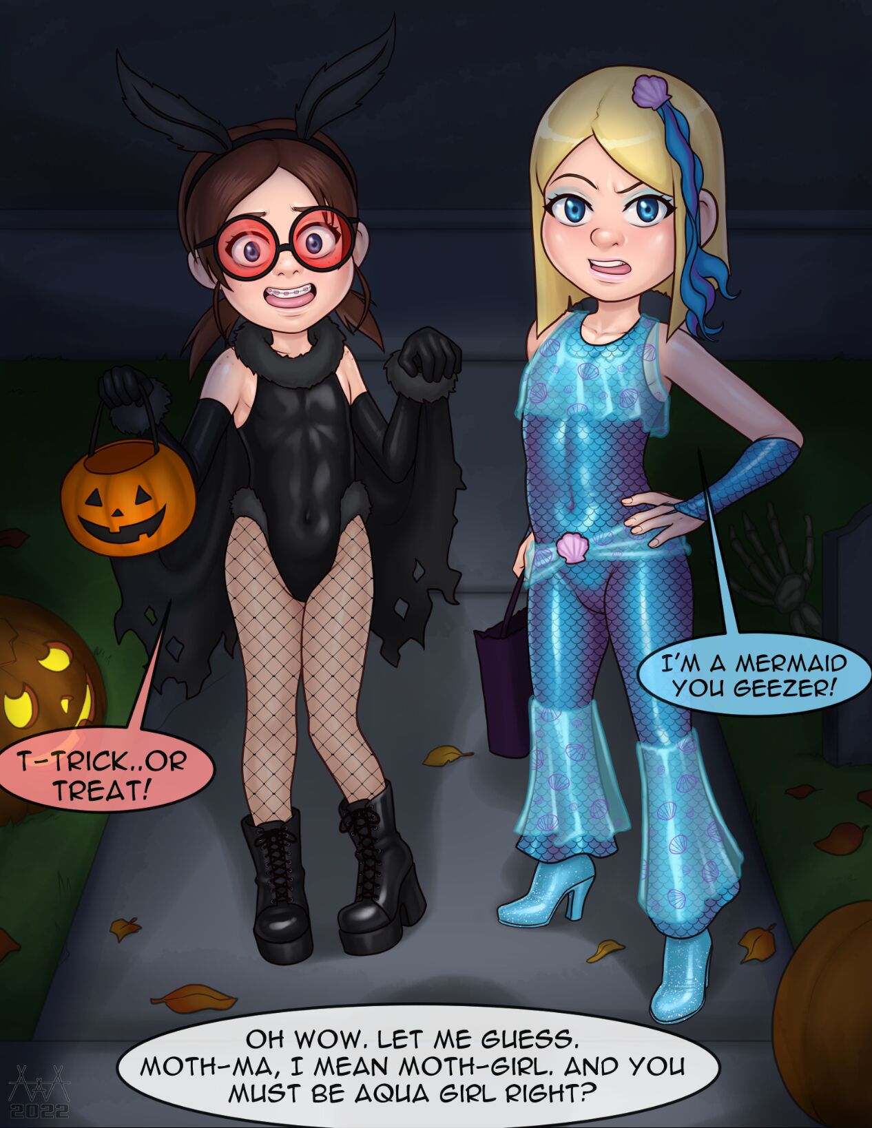 Halloween with Gurdy and Becky page 1 full