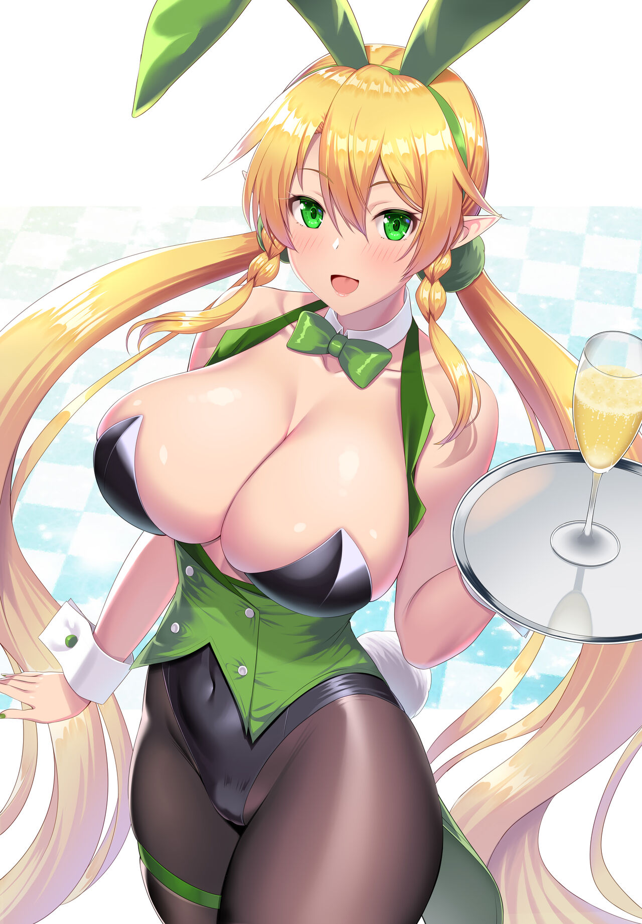 Bunny Girl na Twinta Leafa-chan to Suguha-chan Kougashitsuban Bonyuu Sabun Betsu Haikeikomi 12-mai page 2 full