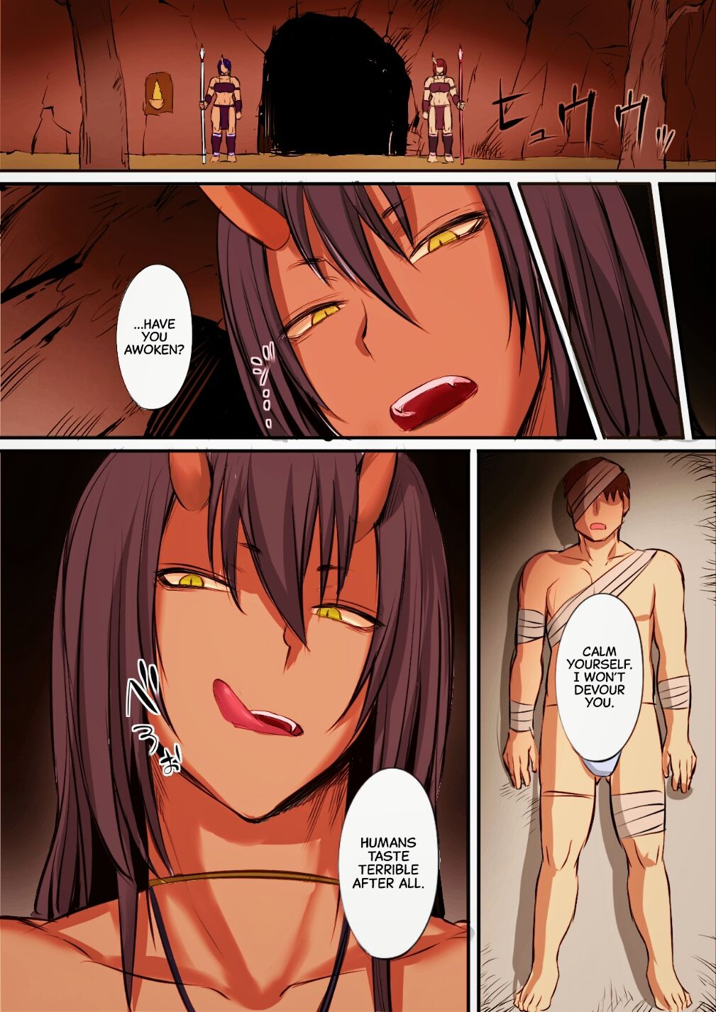 Oni ni Haiboku Shita Boukensha ga Rachi Sarete Kozukuri Suru Hanashi | A Story About How An Adventurer Who Was Beaten By An Oni Got Captured To Make Babies  colored） page 3 full