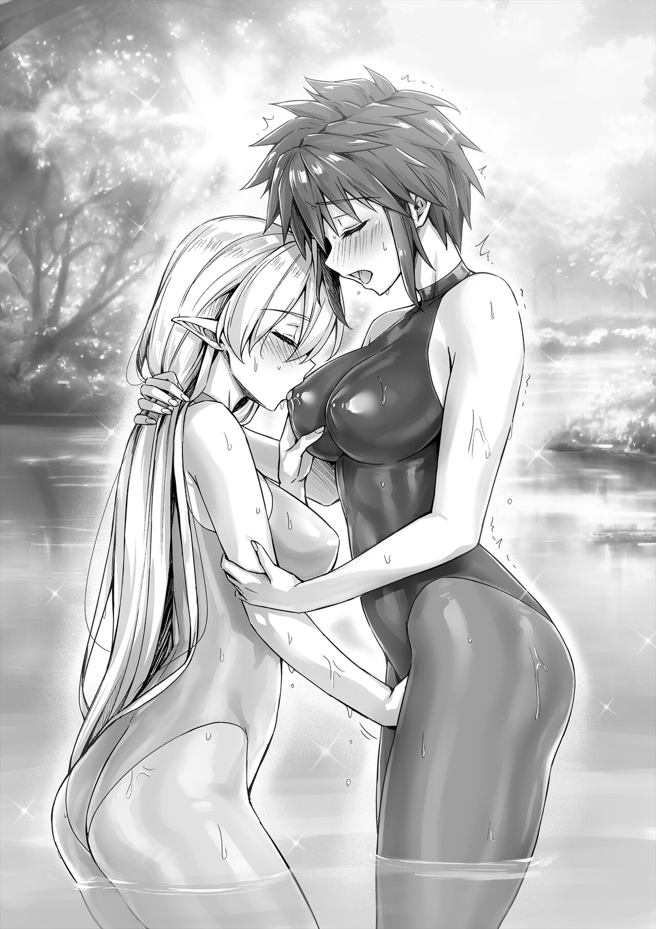 Docchi mo TS Yuri? "Elf Hime x Onna Yuusha" page 8 full