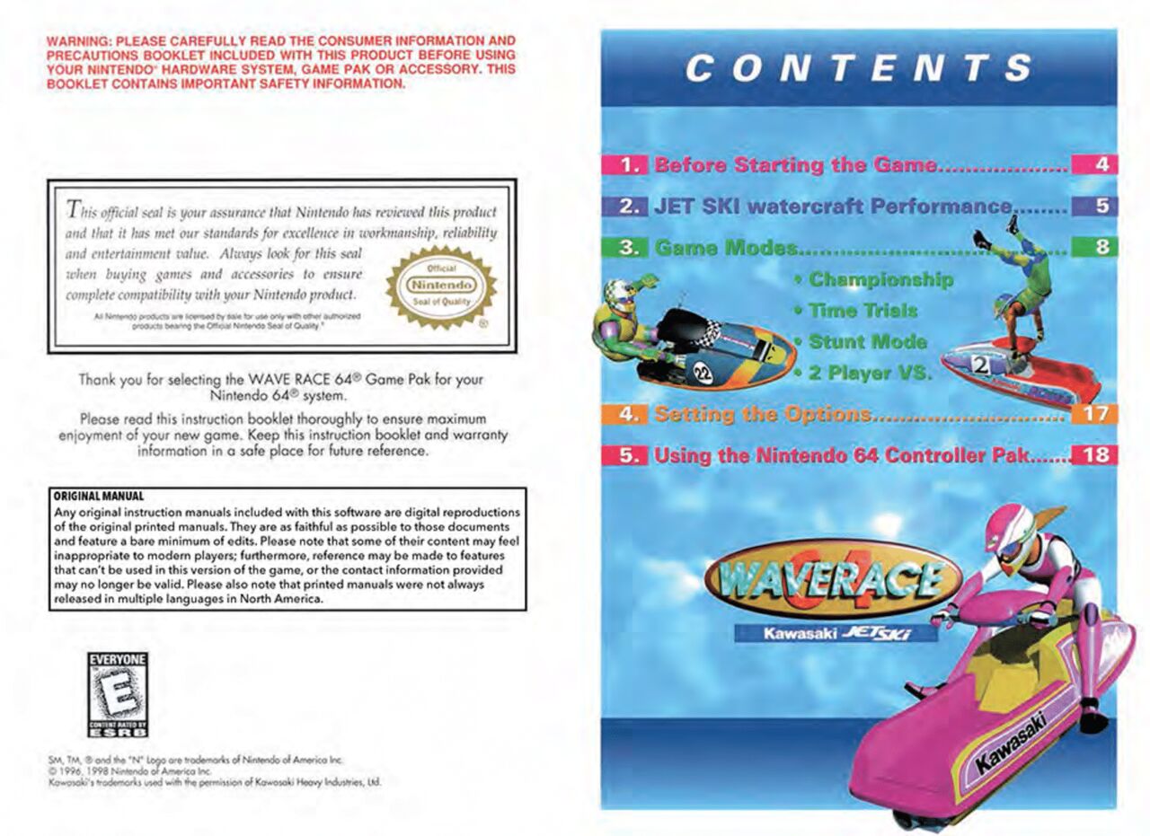 Wave Racer 64 Manual page 2 full