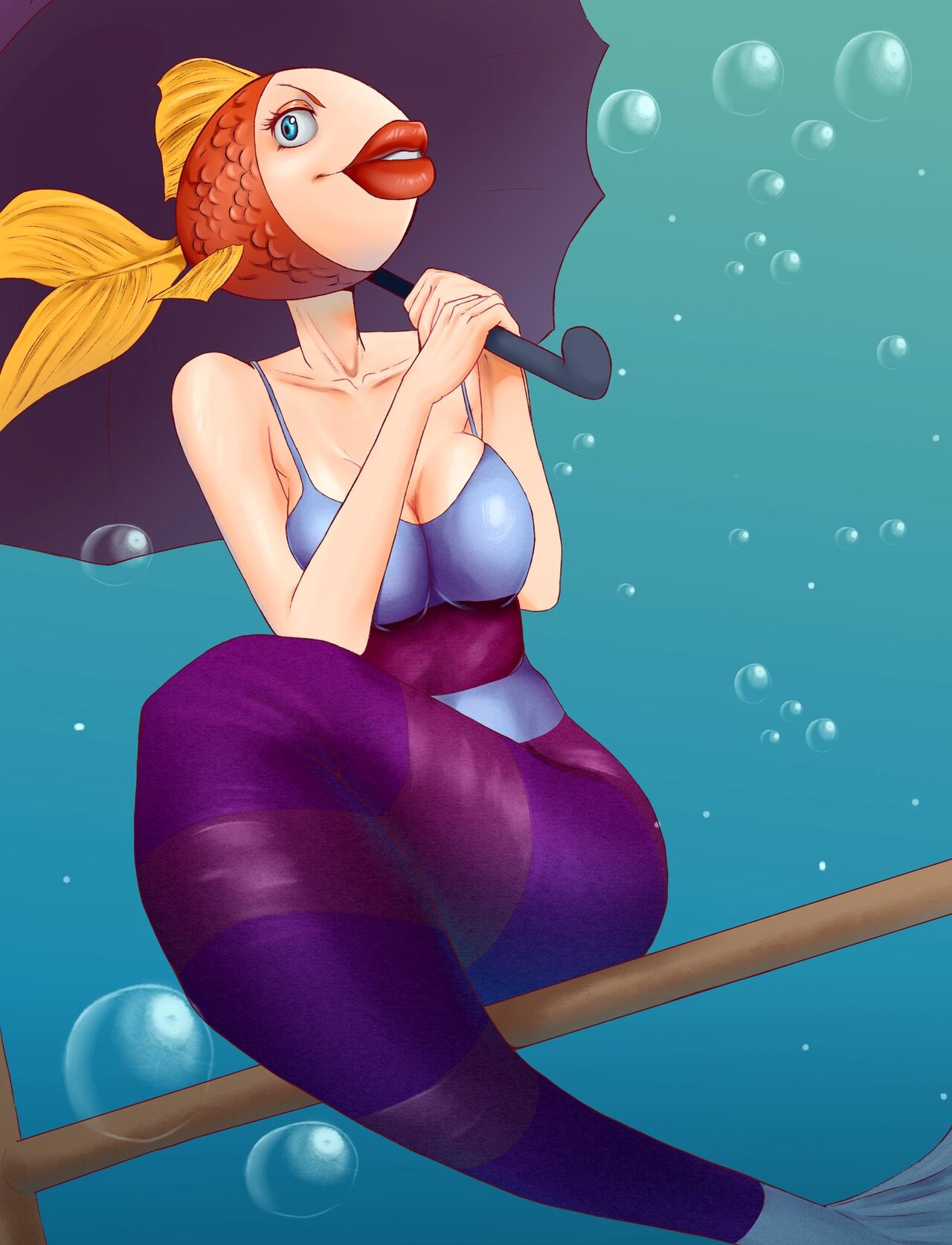 In the blue sea white foam / Wow! A talking fish page 9 full