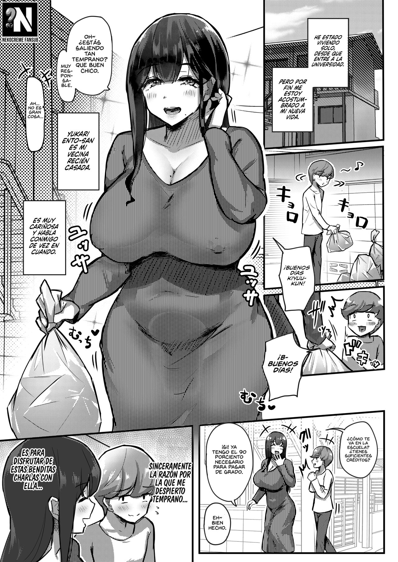 Otonari-san no Muchimuchi Wakazuma to Matching Shichatta Hanashi | Cómo me Emparejé con la Esposa Regordeta de mi Vecino page 3 full