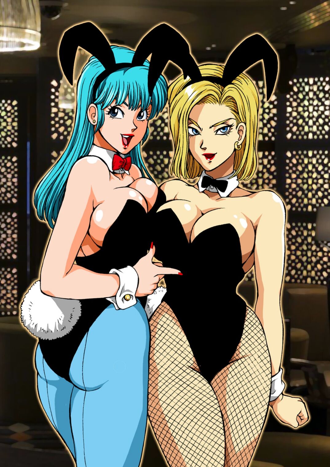 Dragon Ball -  Kanpai to Android 18 and Bulma in bunny costume page 3 full