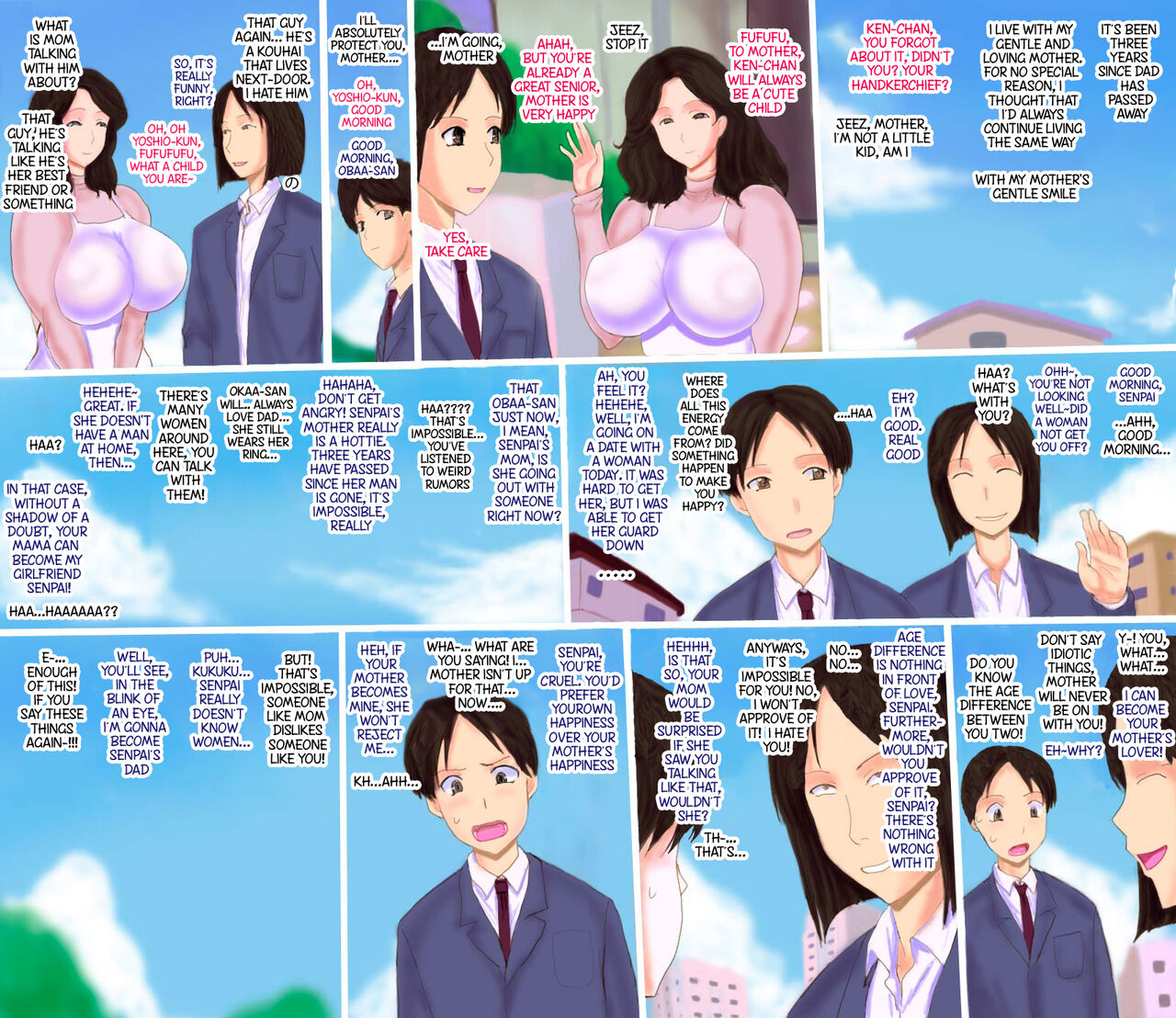 Haha to Tonari no Koukousei no Dousei | Mom And My Highschool Neighbour Are Living Together page 2 full