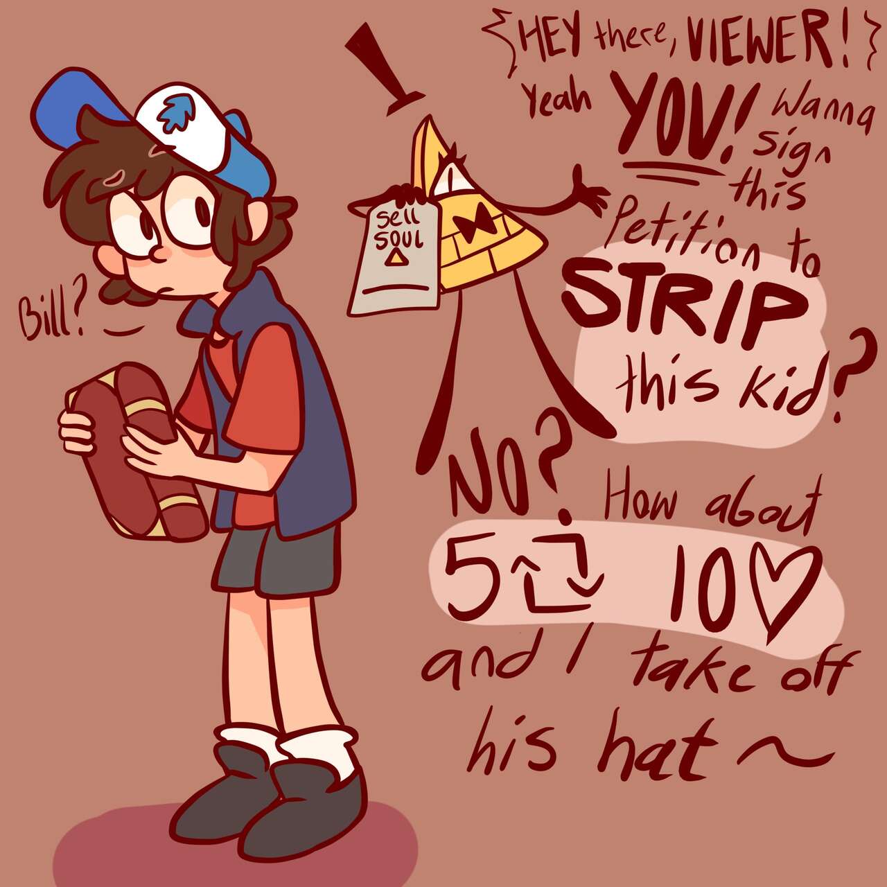 Bill and Dipper's Strip Game page 1 full